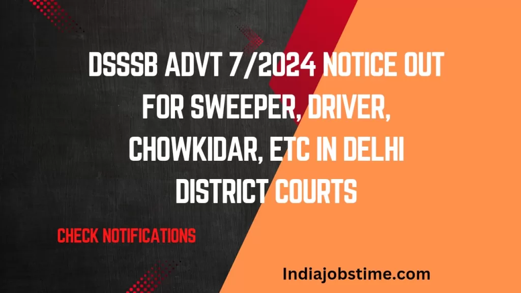 DSSSB Advt 7/2024