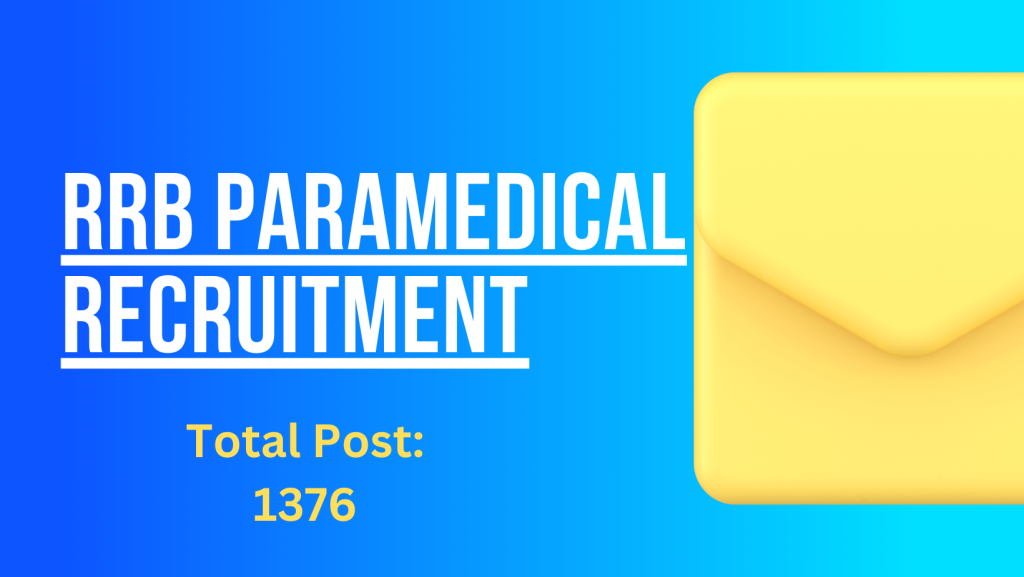 RRB Paramedical Recruitment 2024